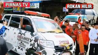 Bupati Rohil Lepas Rombongan Bantuan Kemanusiaan DPC PBB Rohil ke Tapanuli