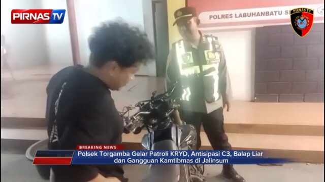 Polsek Torgamba Gelar Patroli KRYD, Antisipasi C3, Balap Liar dan Gangguan Kamtibmas di Jalinsum