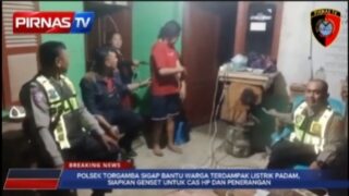 Polsek Torgamba Sigap Bantu Warga Terdampak Listrik Padam, Siapkan Genset untuk Cas HP dan Penerangan