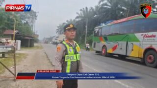 Respons Cepat Call Center 110, Polsek Torgamba Cek Kemacetan Akibat Antrean BBM di SPBU